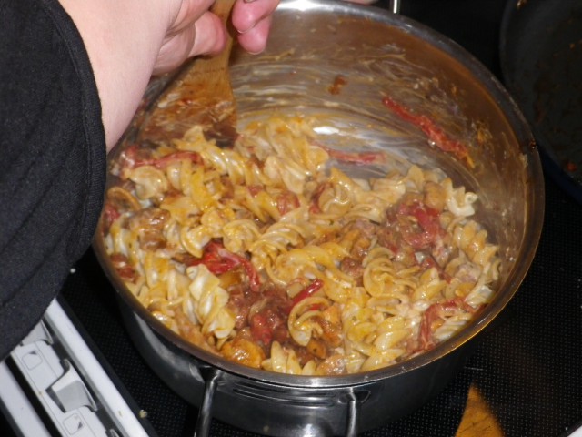 spansk pasta - færdig